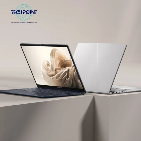 a laptop with a logo on the screen