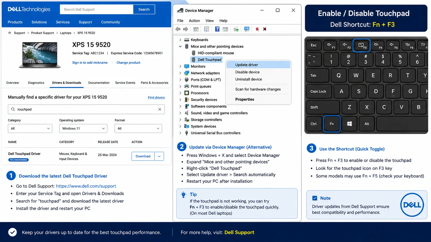 How to Fix Laptop Touchpad Not Working Dell