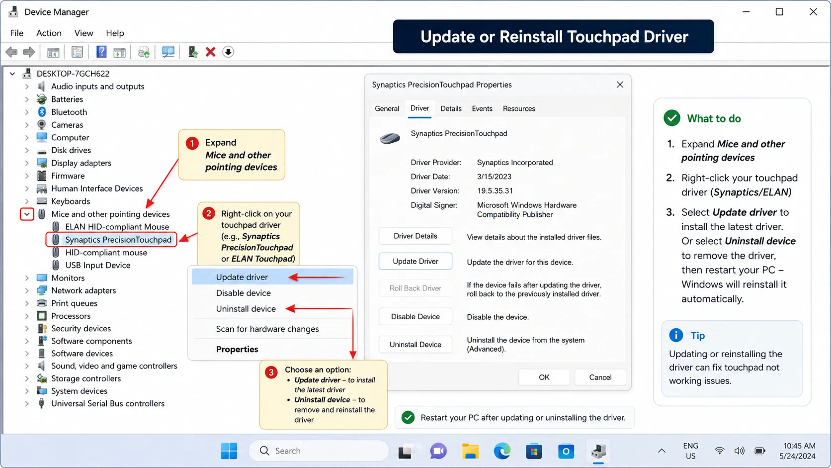 How to Fix Laptop Touchpad Not Working Windows 11