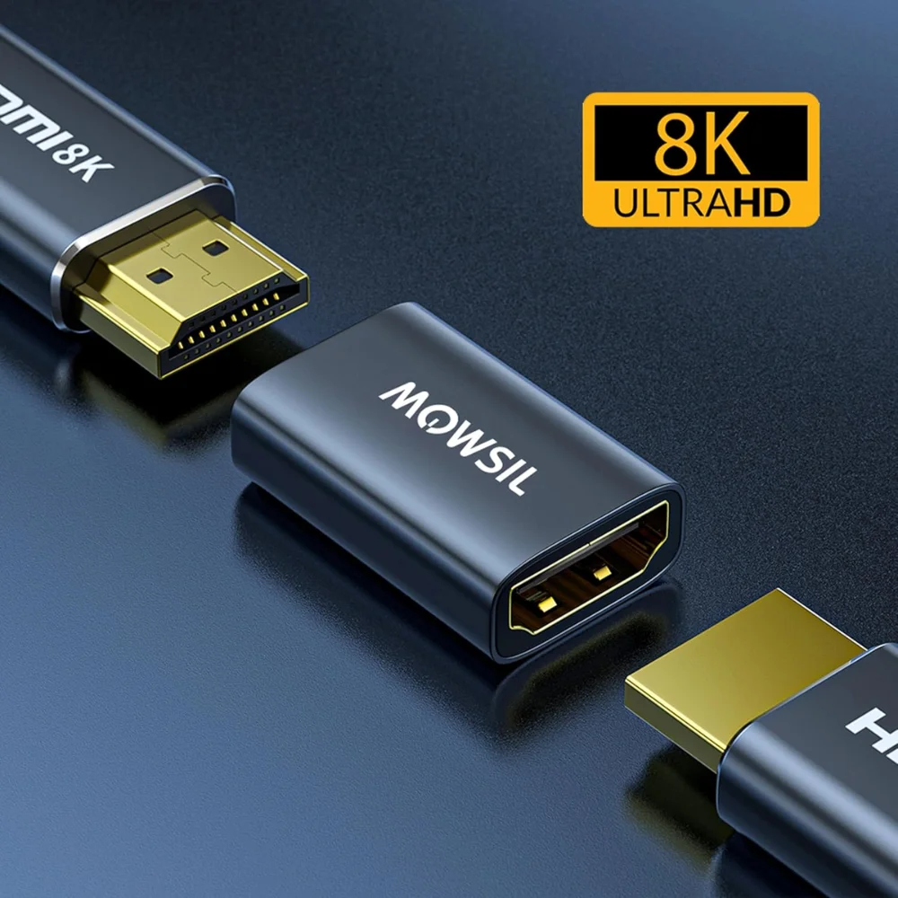 Mowsil HDMI 8K Coupler 2-Pack – HDMI Female to Female Adapter