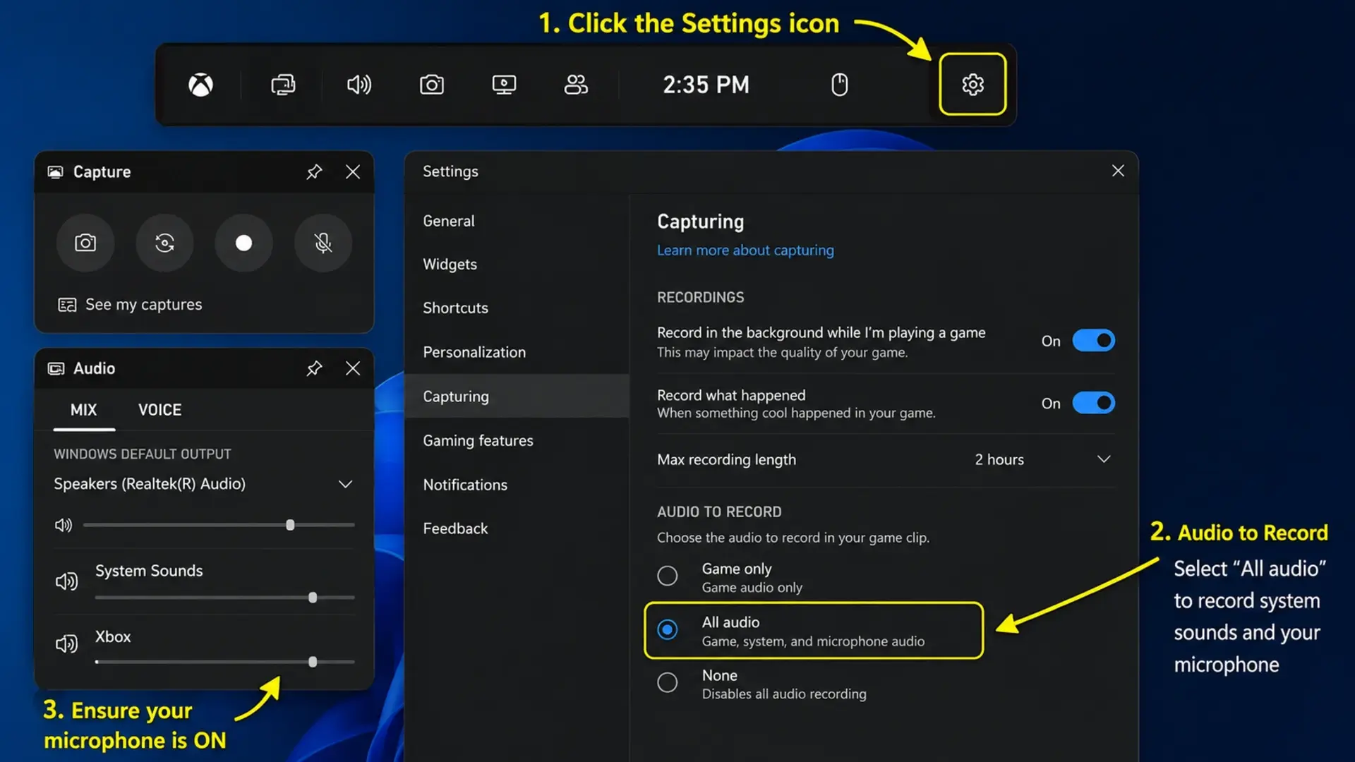 Screen Record on HP Laptop with Sound