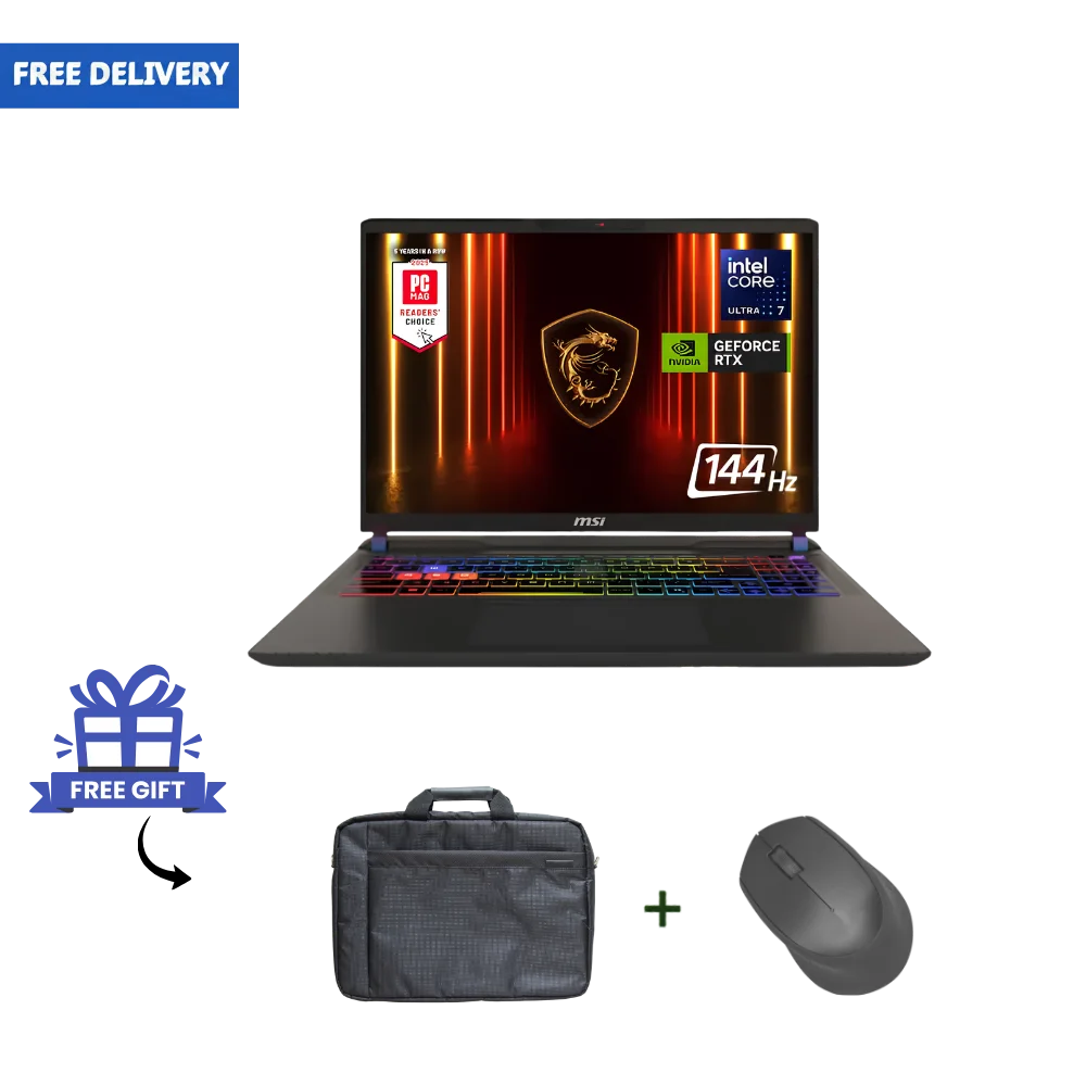 MSI Vector 16 HX AI Gaming Laptop Intel Core Ultra 7 255HX 16GB RAM 1TB SSD RTX 5070 Ti 16-Inch WUXGA 144Hz