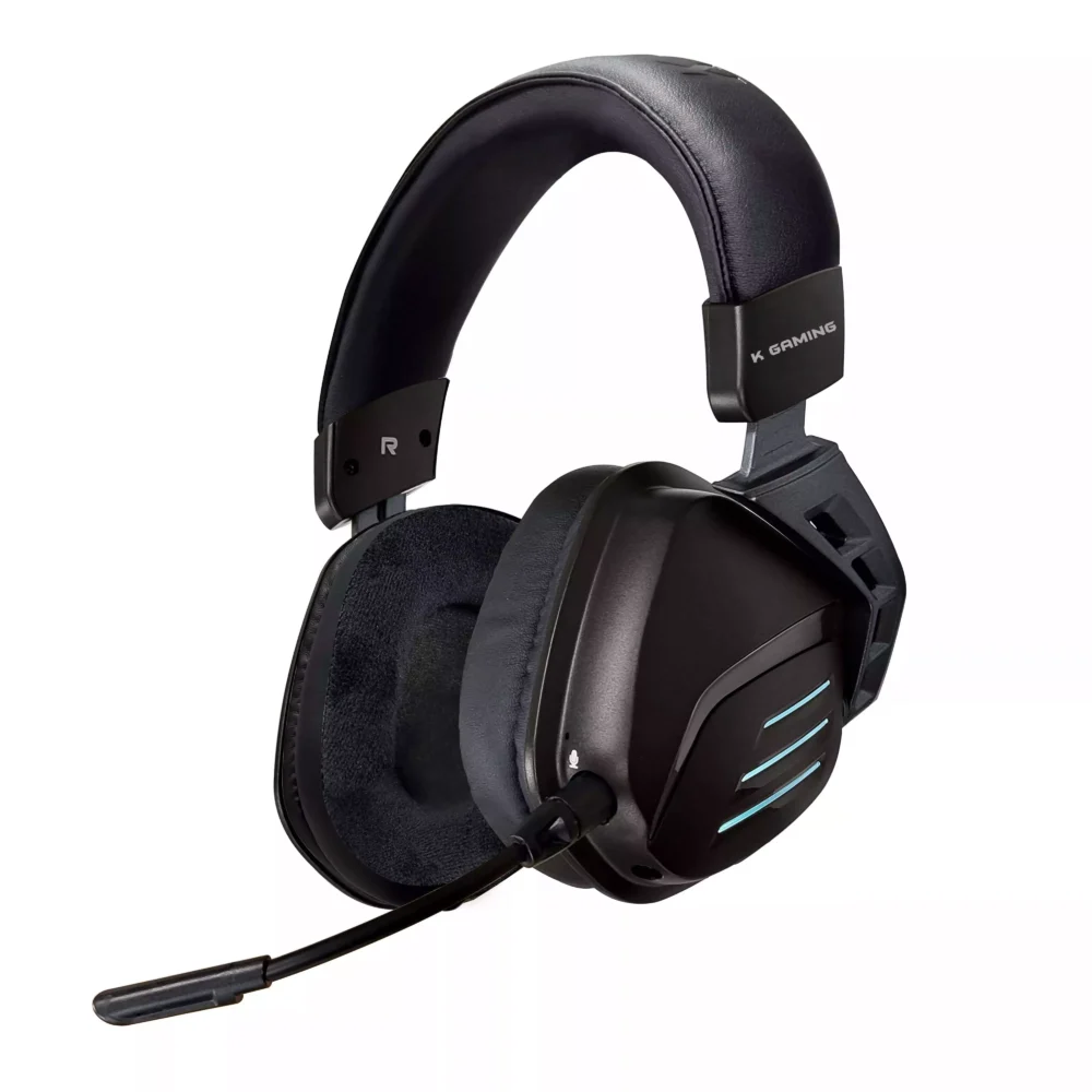KGaming K20 Tri-Mode Wireless Gaming Headset 7.1 Surround Sound 50mm Drivers Black