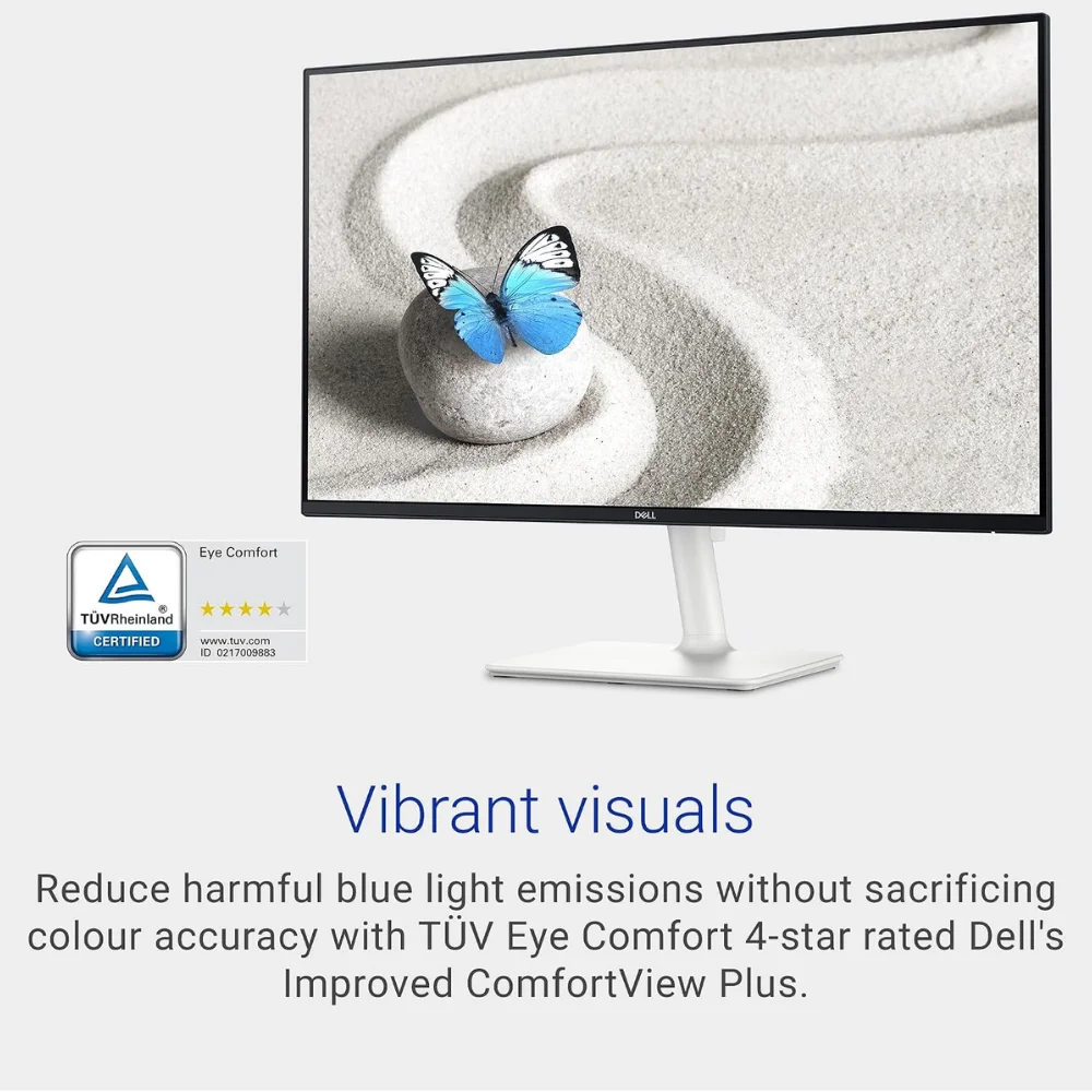 Dell S2425H 24 Inch Full HD (1920x1080) Monitor, 100Hz, IPS, 4ms, 99% sRGB, Built-in Speakers, Ultrathin Bezel, 2x HDMI, 3 Year Warranty, White - Image 6