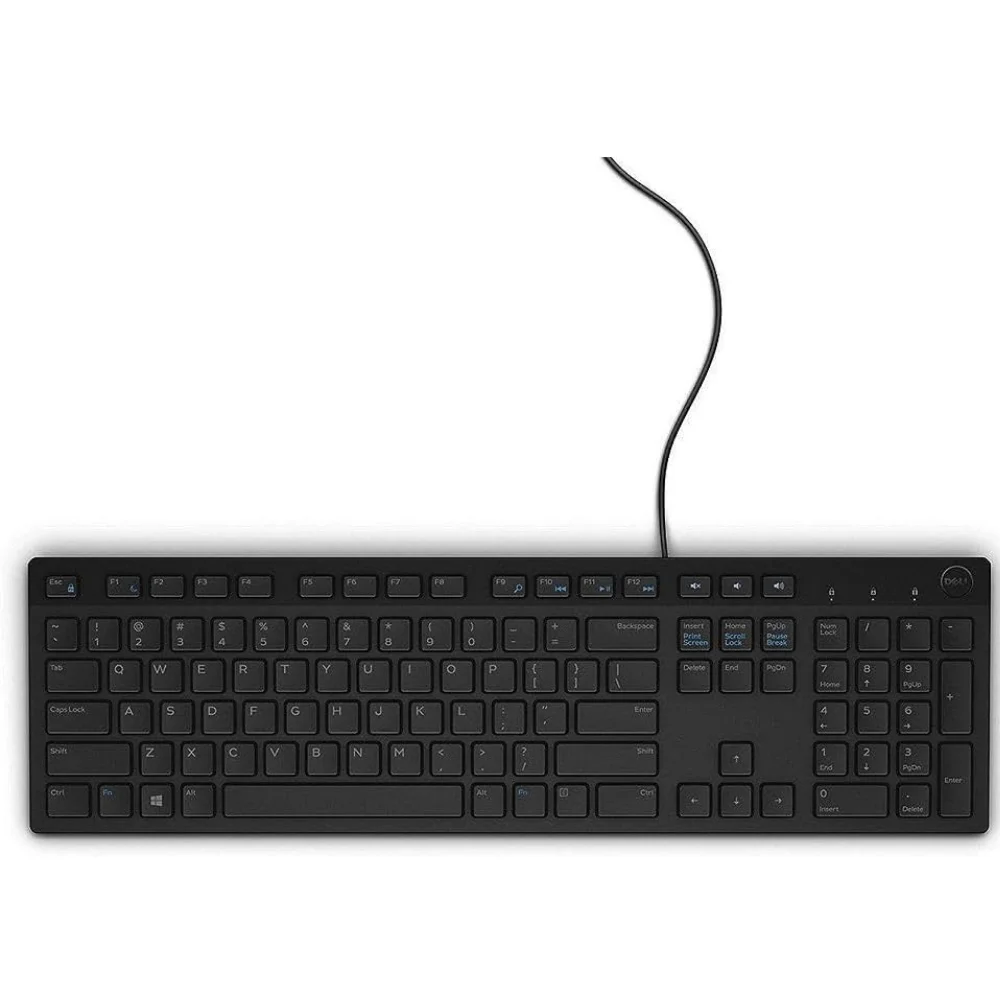 Dell KB216 wired keyboard with UK QWERTY layout and numeric keypad