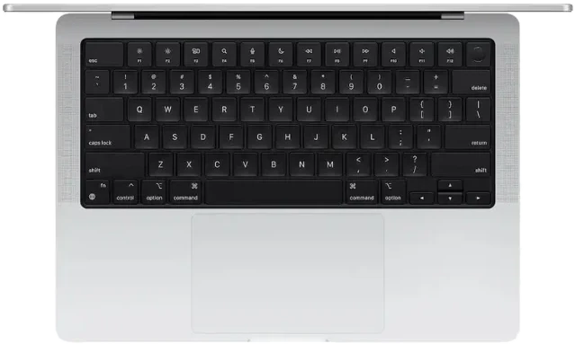 MacBook Pro M6 Silver – top view